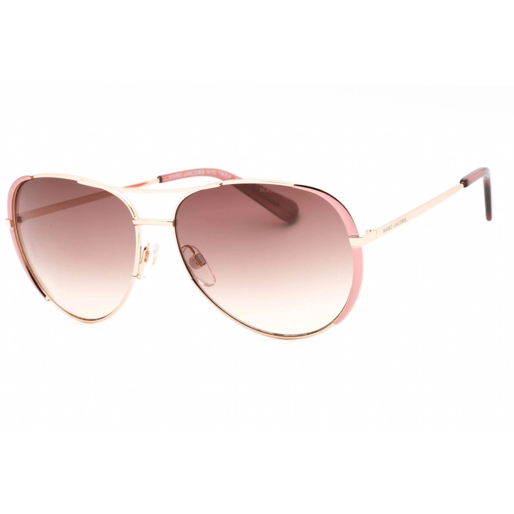 Marc Jacobs Women's Sunglasses - Gold Burgundy Aviator Metal Frame | MARC 686/S NOA HA