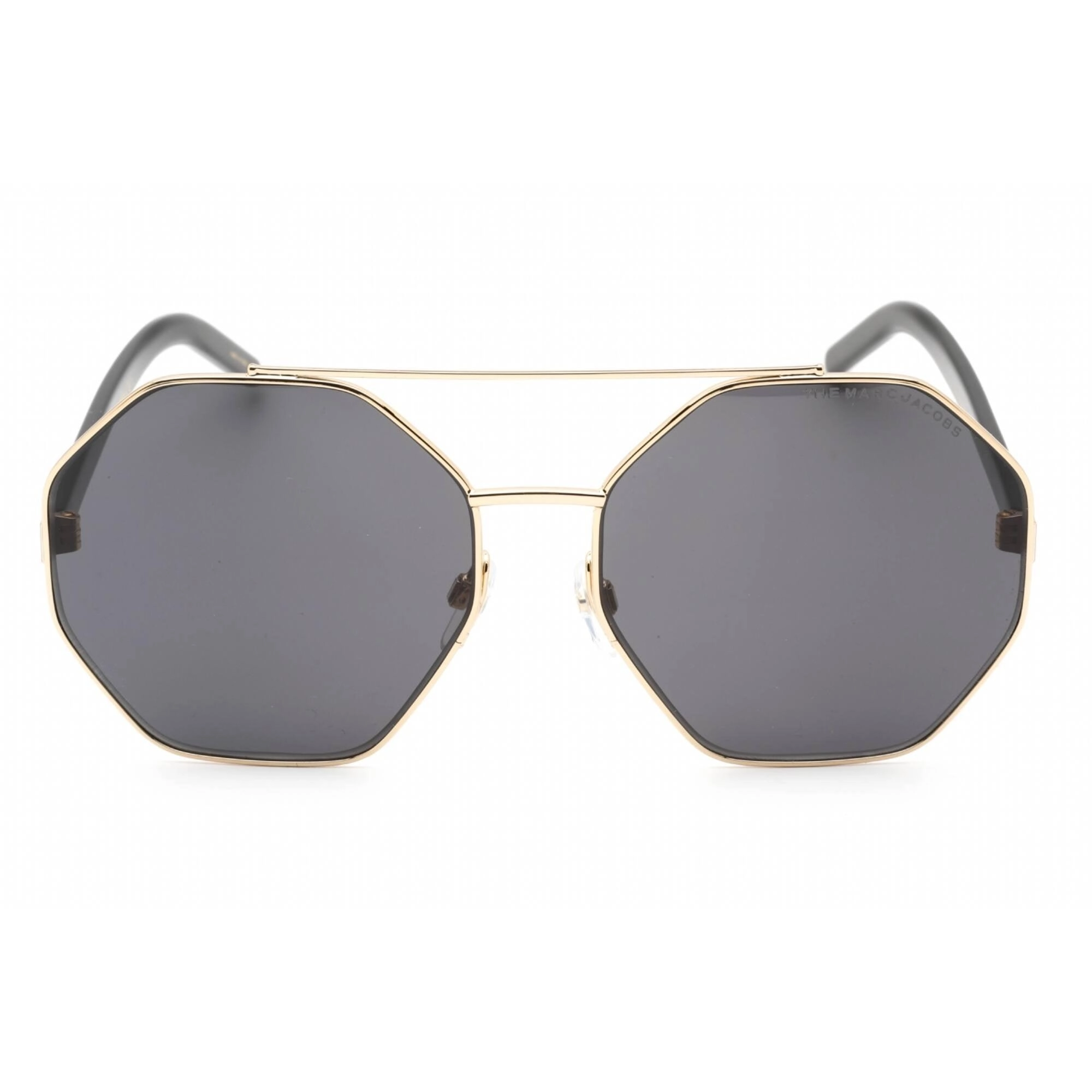 Marc Jacobs Women's Sunglasses - Grey Lens Gold Black Round Frame | MARC 524/S 0RHL IR