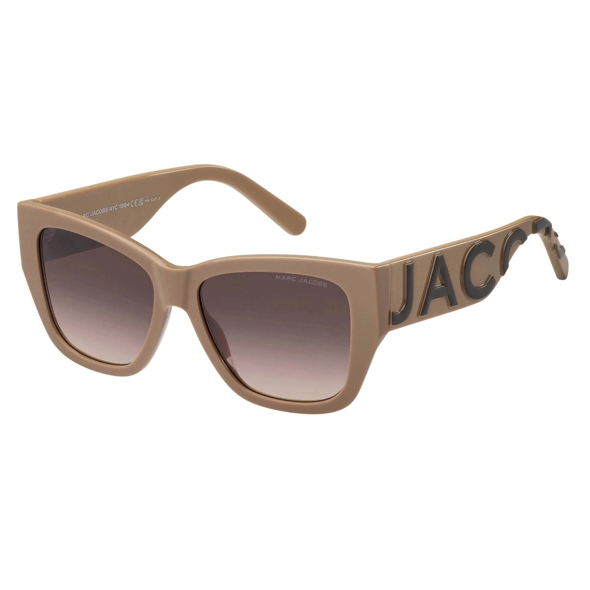 Marc Jacobs Women's Sunglasses - Nude Brown Plastic Cat Eye Frame | MARC 695/S 0NOY/HA