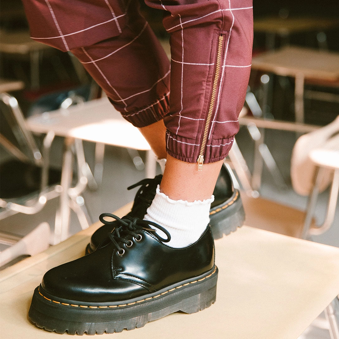 Maroon Windowpane Jetsetters