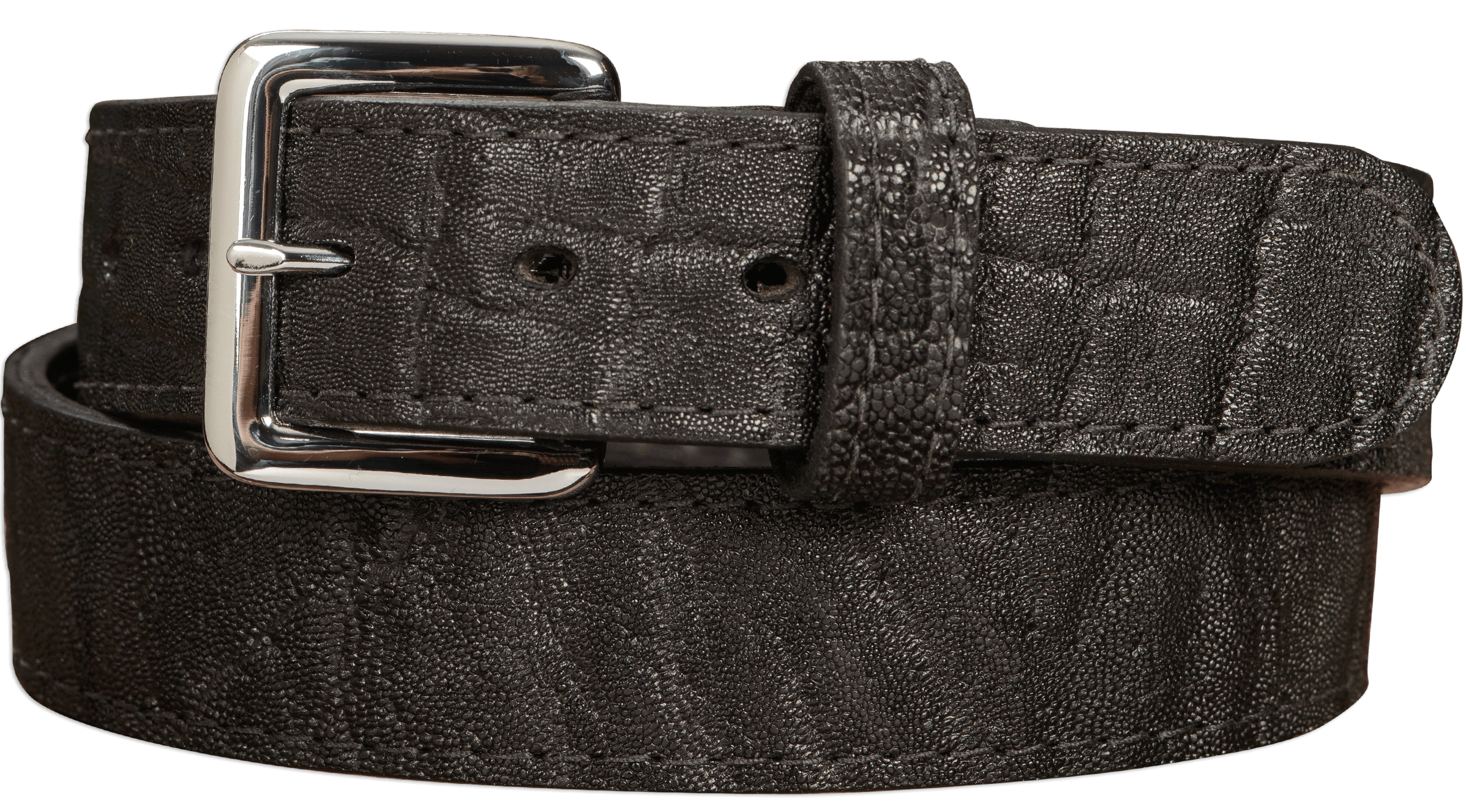 Men's Black Elephant Leather Belt