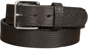 Men's Black Shark Leather Belt
