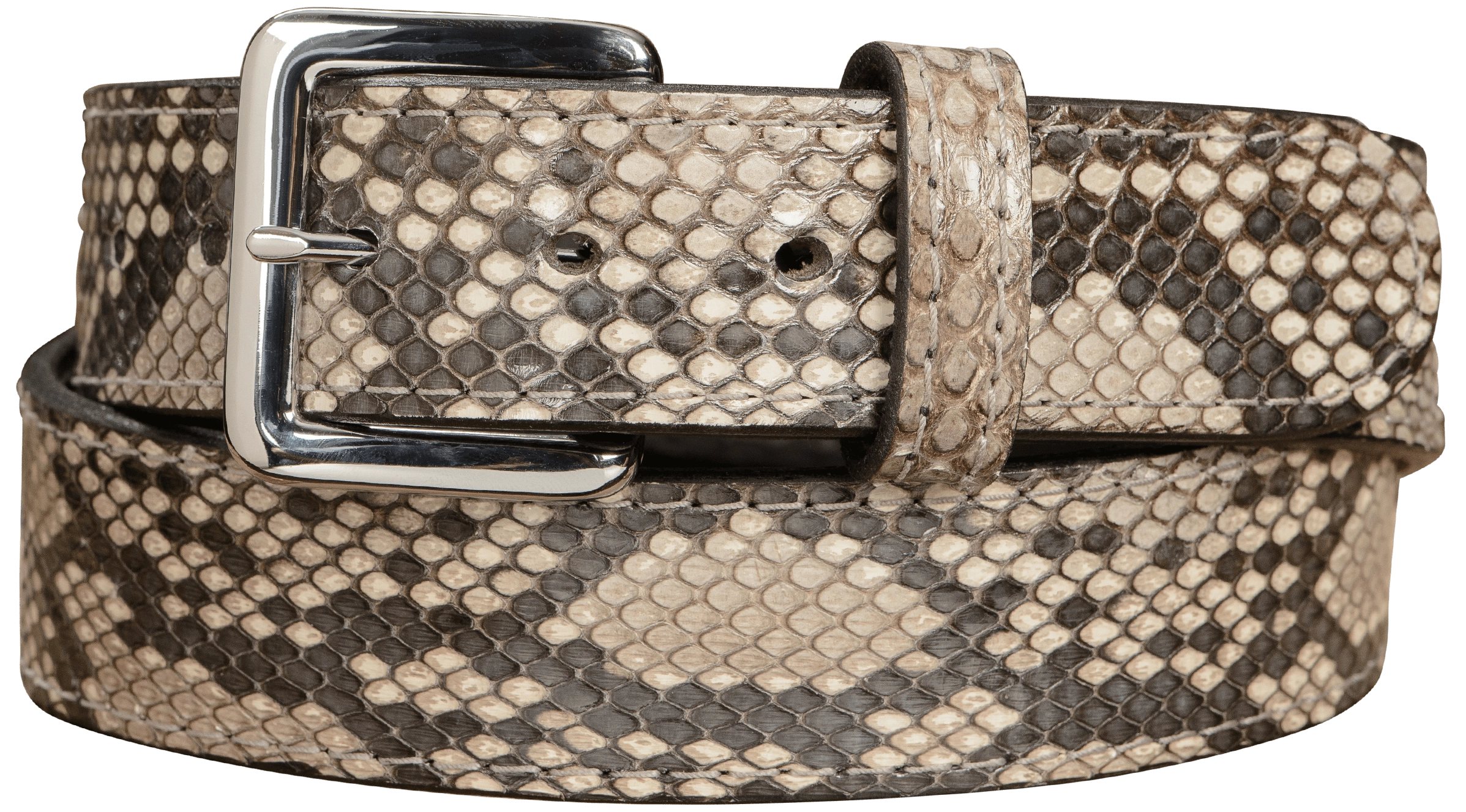 Men's Python Snakeskin Leather Belt