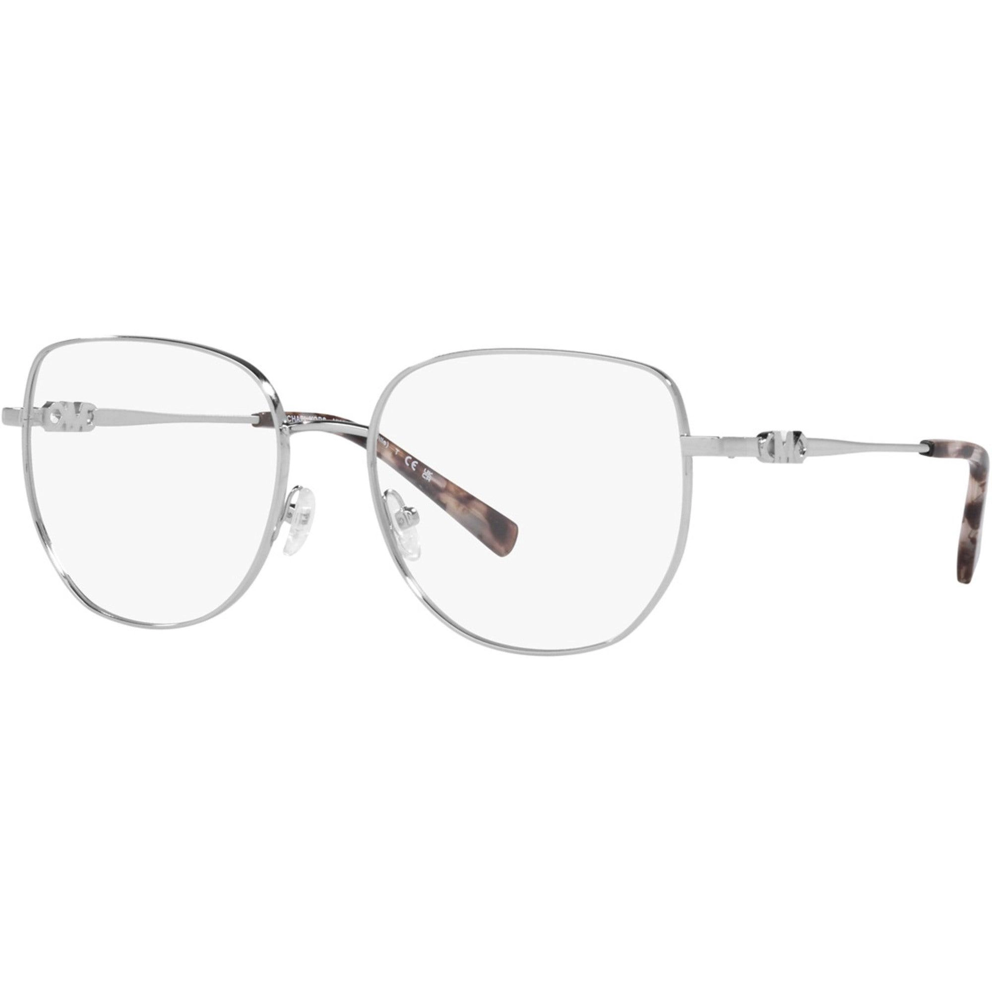 Michael Kors Women's Eyeglasses - Silver Metal Square Frame Demo Lens | 3062 1153