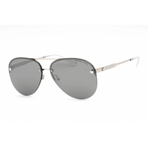 Michael Kors Women's Sunglasses - Half Rim Silver/Black Aviator | 0MK1135B 10156G