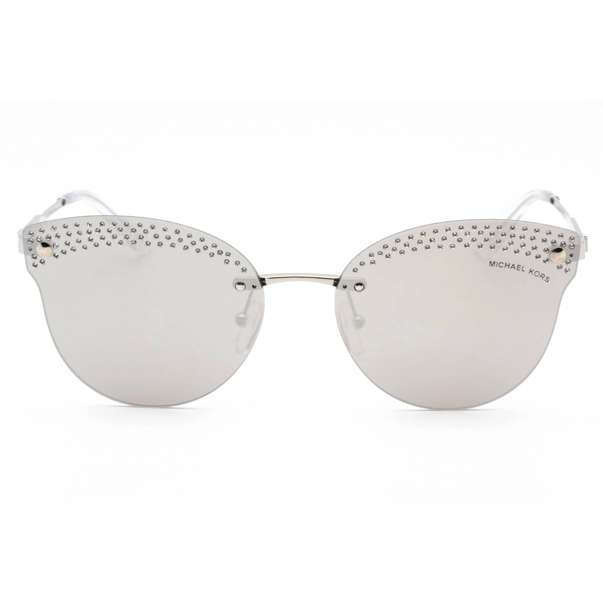 Michael Kors Women's Sunglasses - Silver Metal Rimless Cat Eye Frame | 0MK1130B 10156G