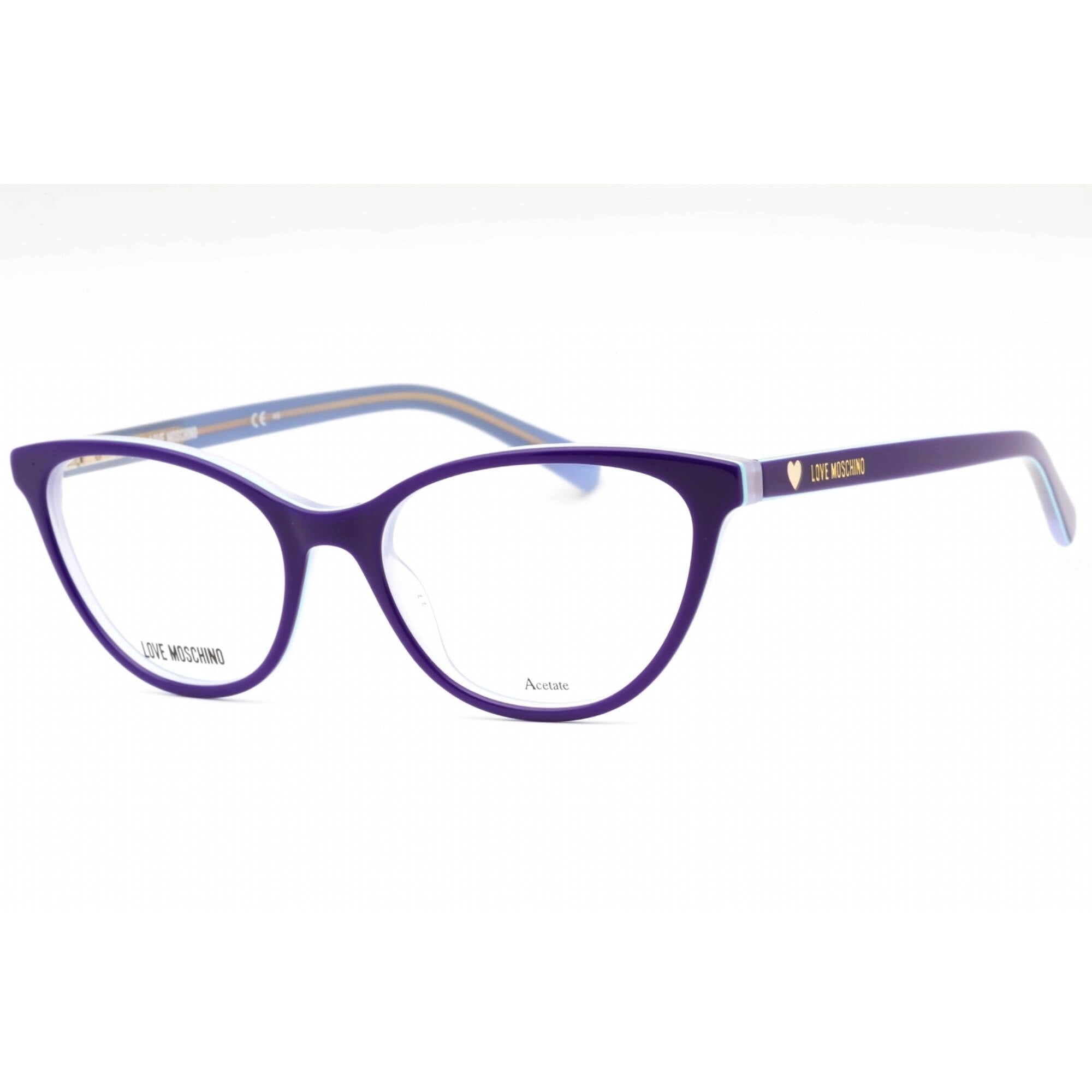Moschino Love Women's Eyeglasses - Violet Acetate Cat Eye Full Rim Frame | MOL545 B3V