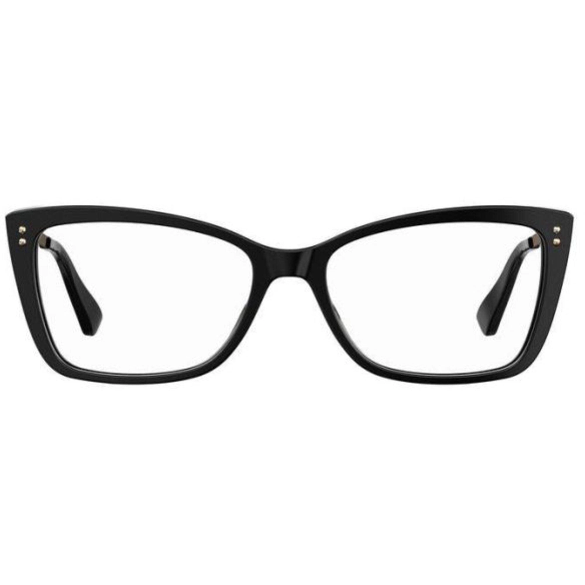 Moschino Women's Eyeglasses - Black Plastic Cat Eye Frame | MOSCHINO MOS547 807