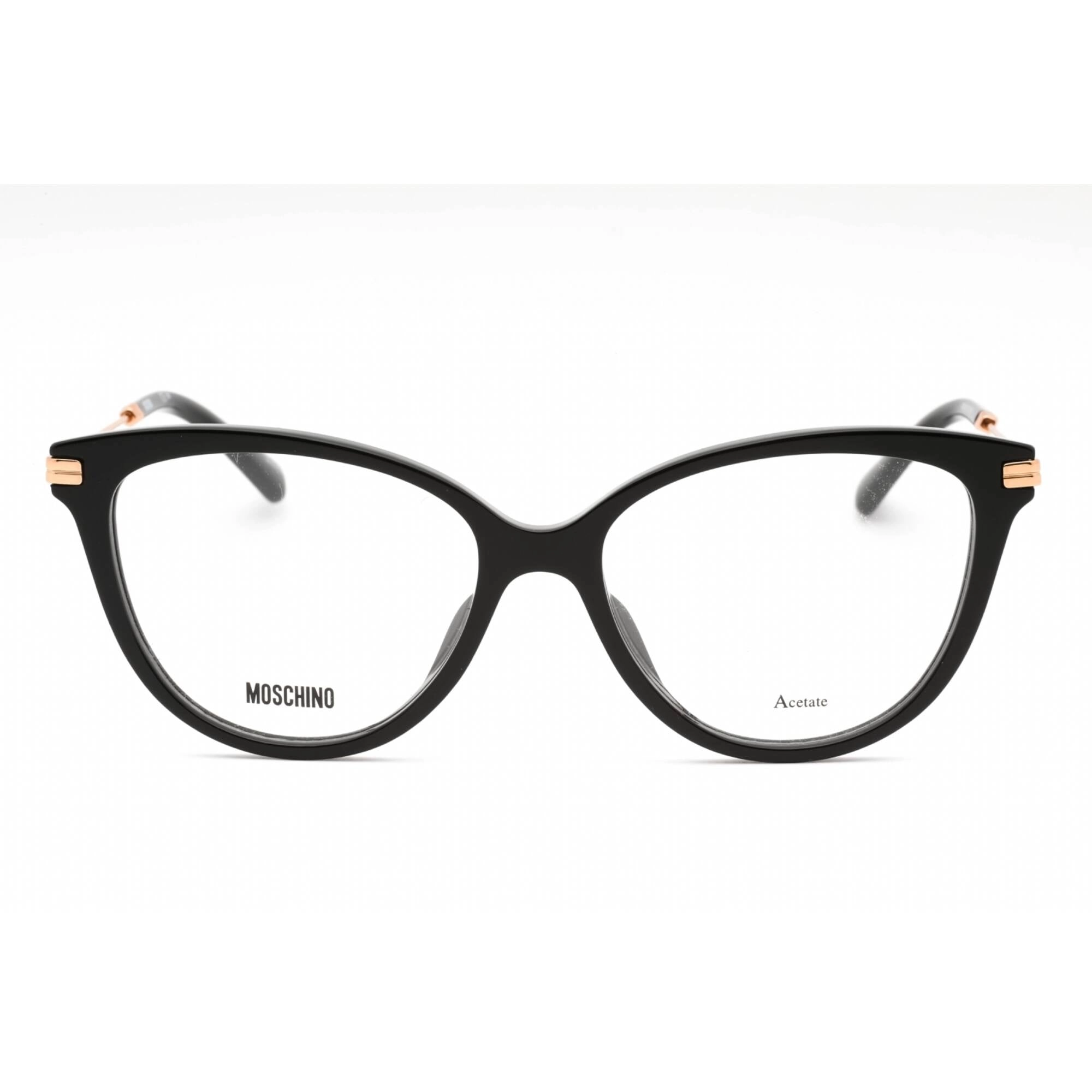Moschino Women's Eyeglasses - Black Plastic Cat Eye Full Rim Frame | MOS561 0807 00