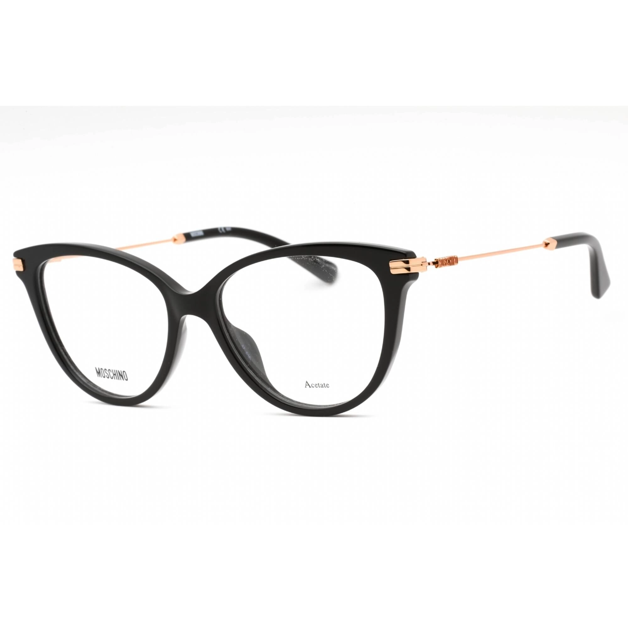 Moschino Women's Eyeglasses - Black Plastic Cat Eye Full Rim Frame | MOS561 0807 00