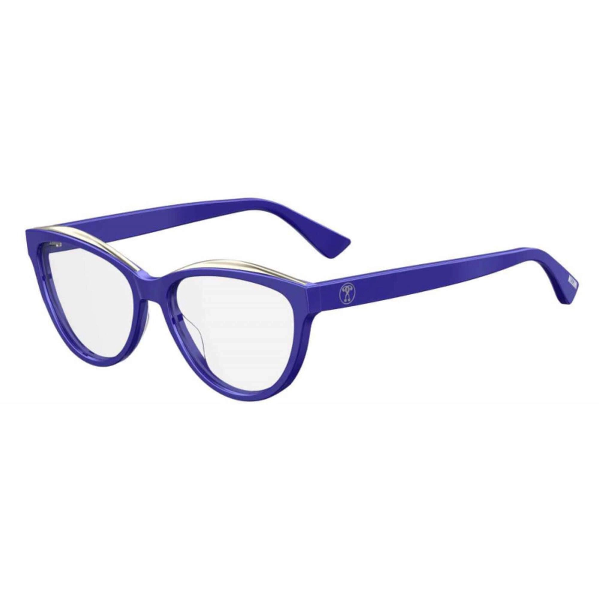 Moschino Women's Eyeglasses - Blue Plastic Cat Eye Frame | MOSCHINO MOS529 0PJP