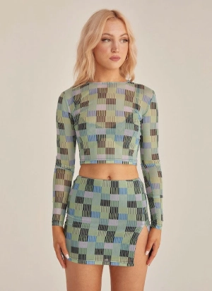 Nights In L.A Mesh Top - Techno Check