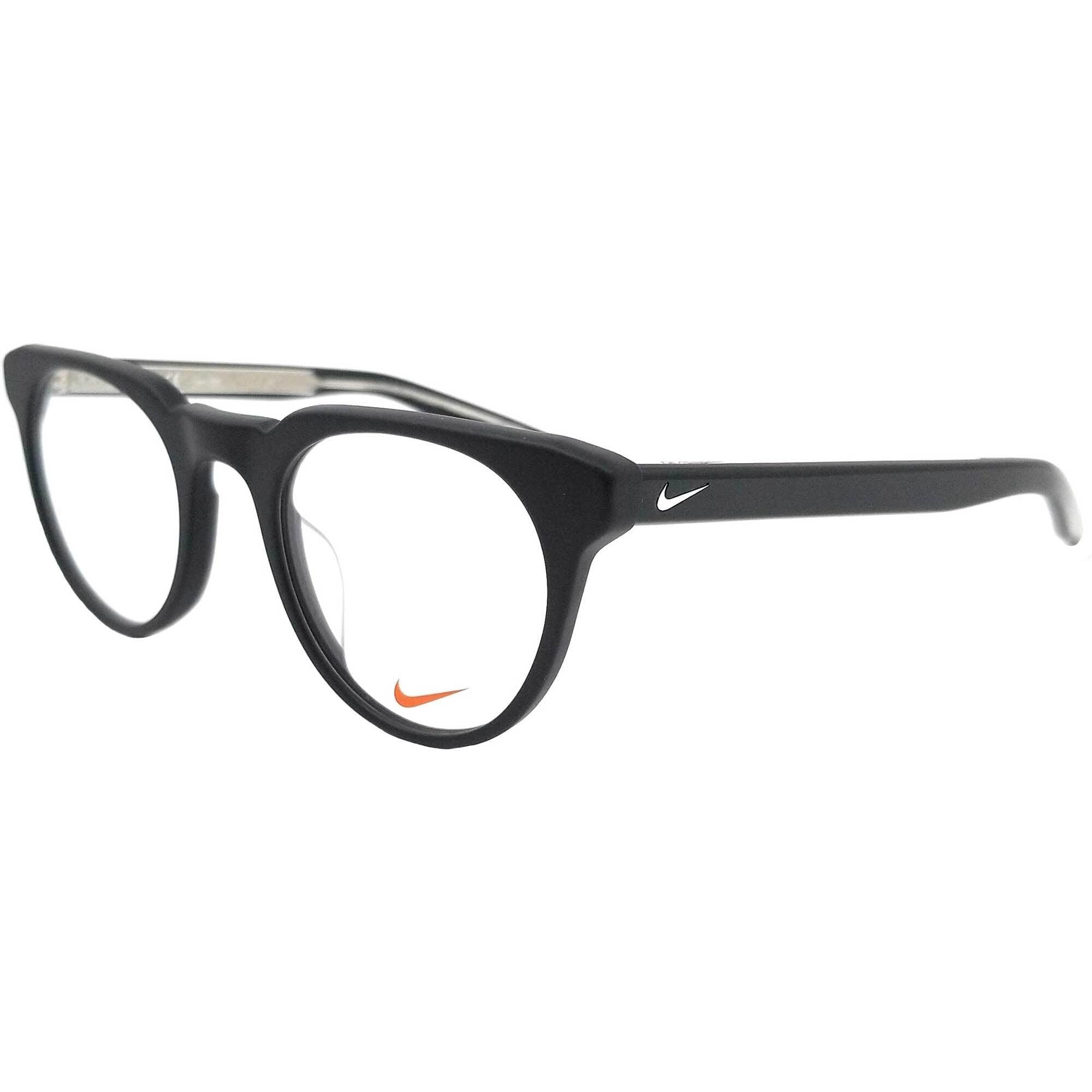 Nike Women's Eyeglasses - Black Plastic Full Rim Round Frame Demo Lens | NIKE KD 28 1