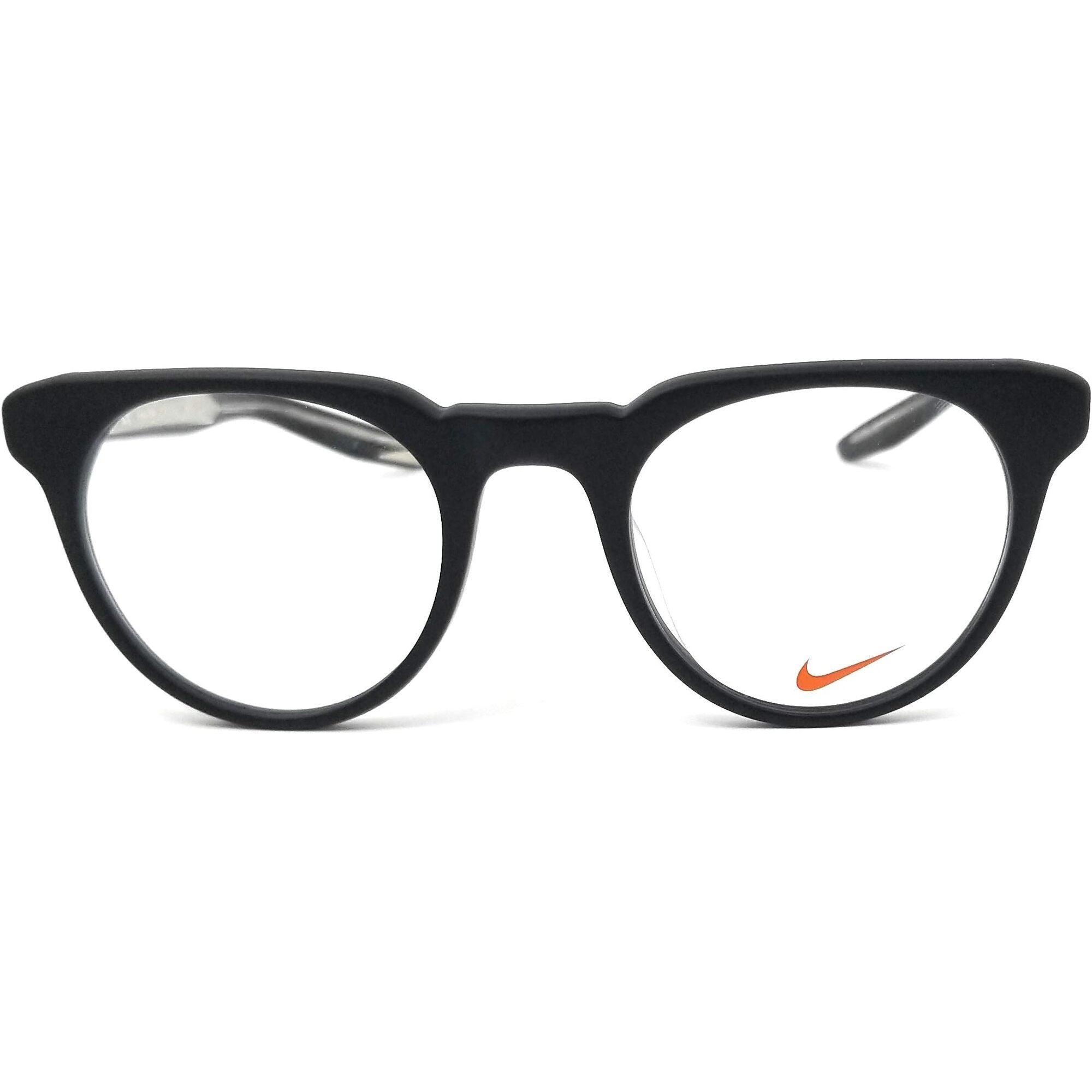 Nike Women's Eyeglasses - Black Plastic Full Rim Round Frame Demo Lens | NIKE KD 28 1