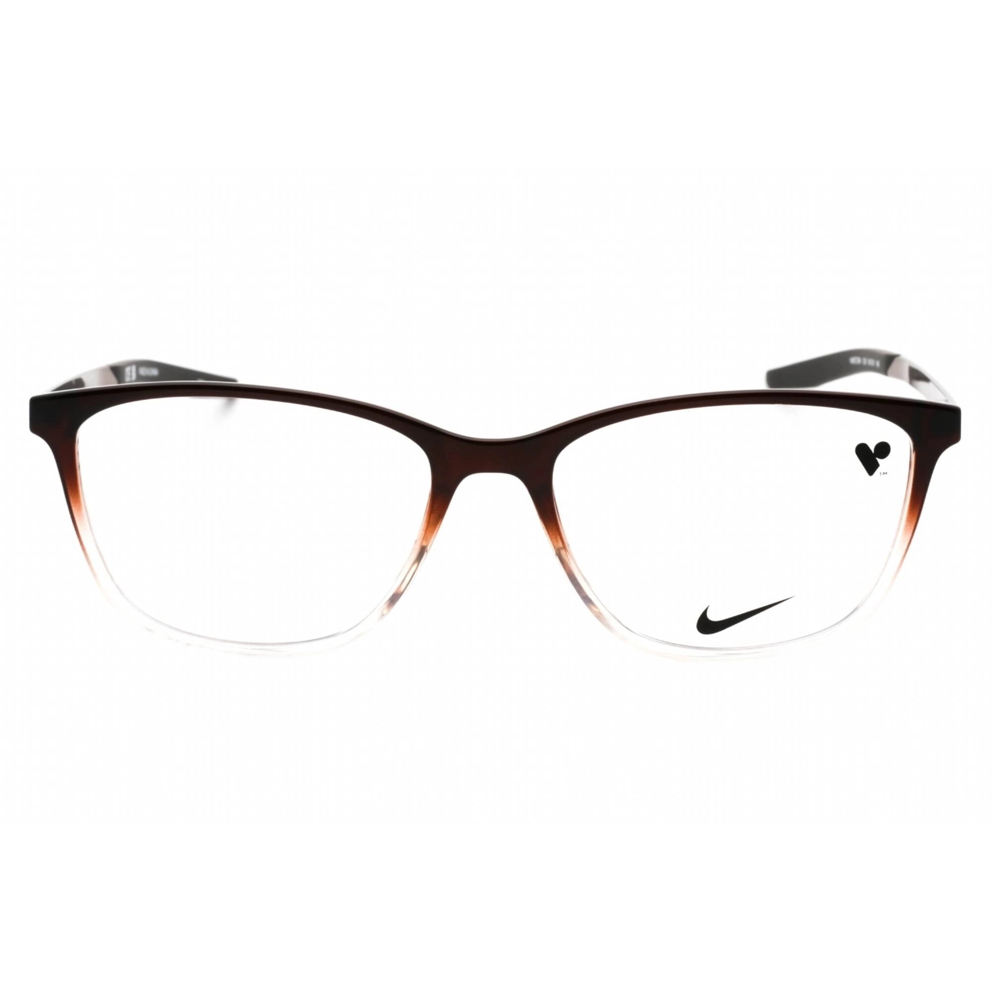 Nike Women's Eyeglasses - Brown Basalt/Clear Fade Cat Eye Frame | NIKE 7284 203