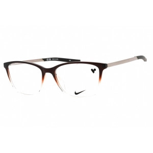Nike Women's Eyeglasses - Brown Basalt/Clear Fade Cat Eye Frame | NIKE 7284 203