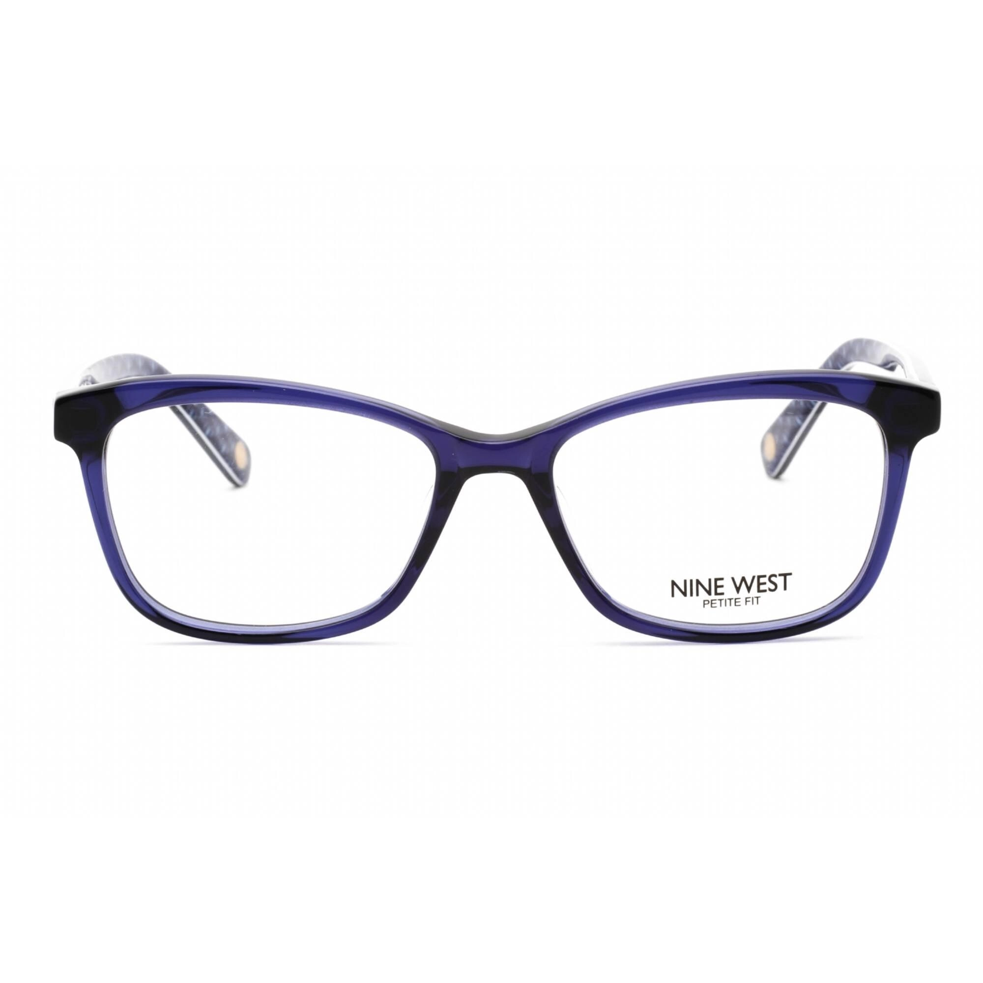 Nine West Women's Eyeglasses - Crystal Navy Plastic Rectangular Frame | NW5184 415