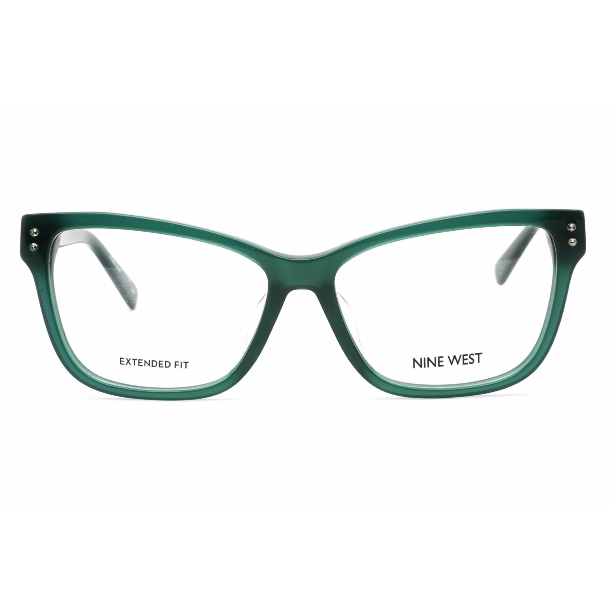 Nine West Women's Eyeglasses - Full Rim Emerald Plastic Cat Eye Frame | NW5197X 340