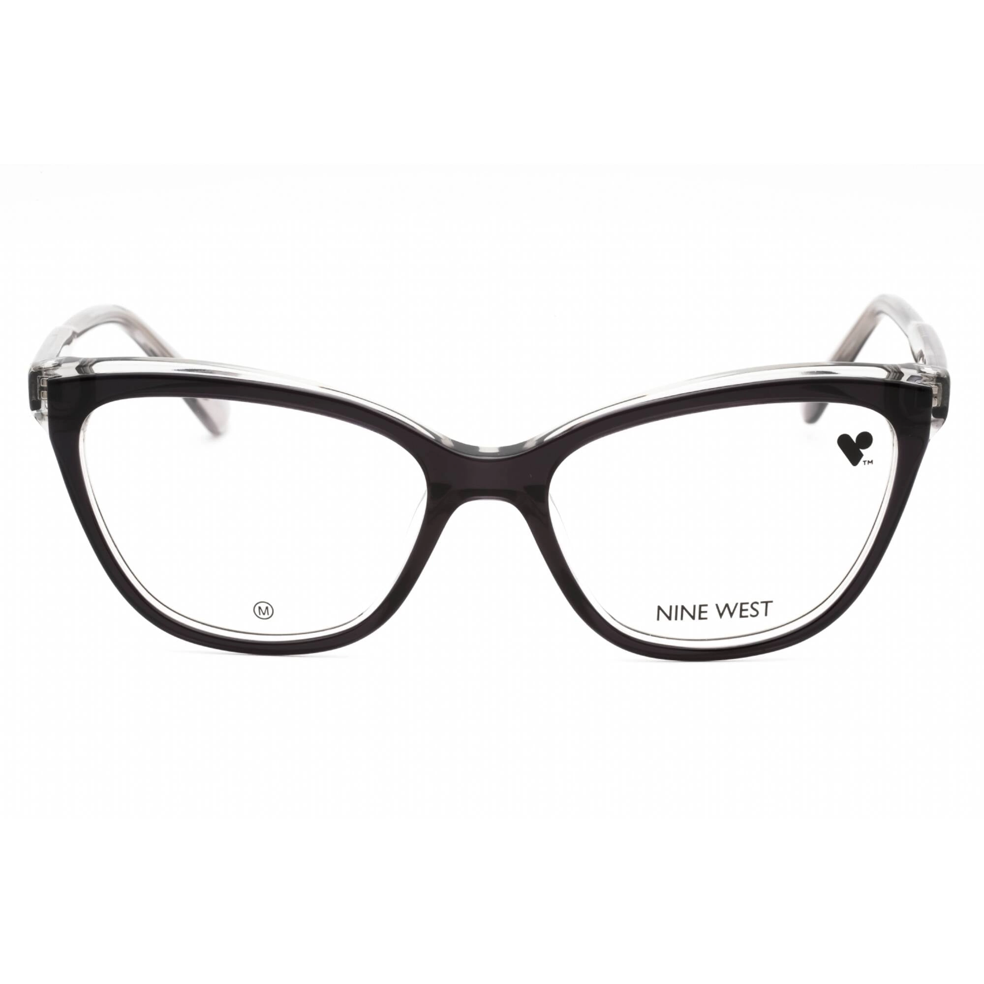 Nine West Women's Eyeglasses - Grey Smoke Laminate Acetate Cat Eye Frame | NW5219 016