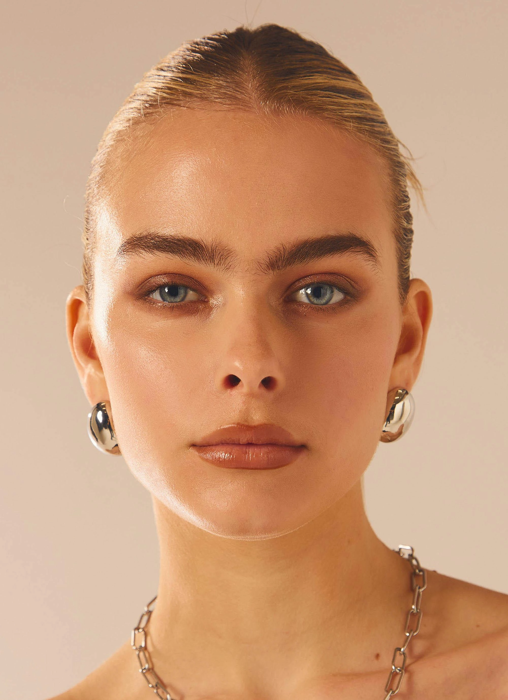 No Pressure Large Chunky Earrings - Silver