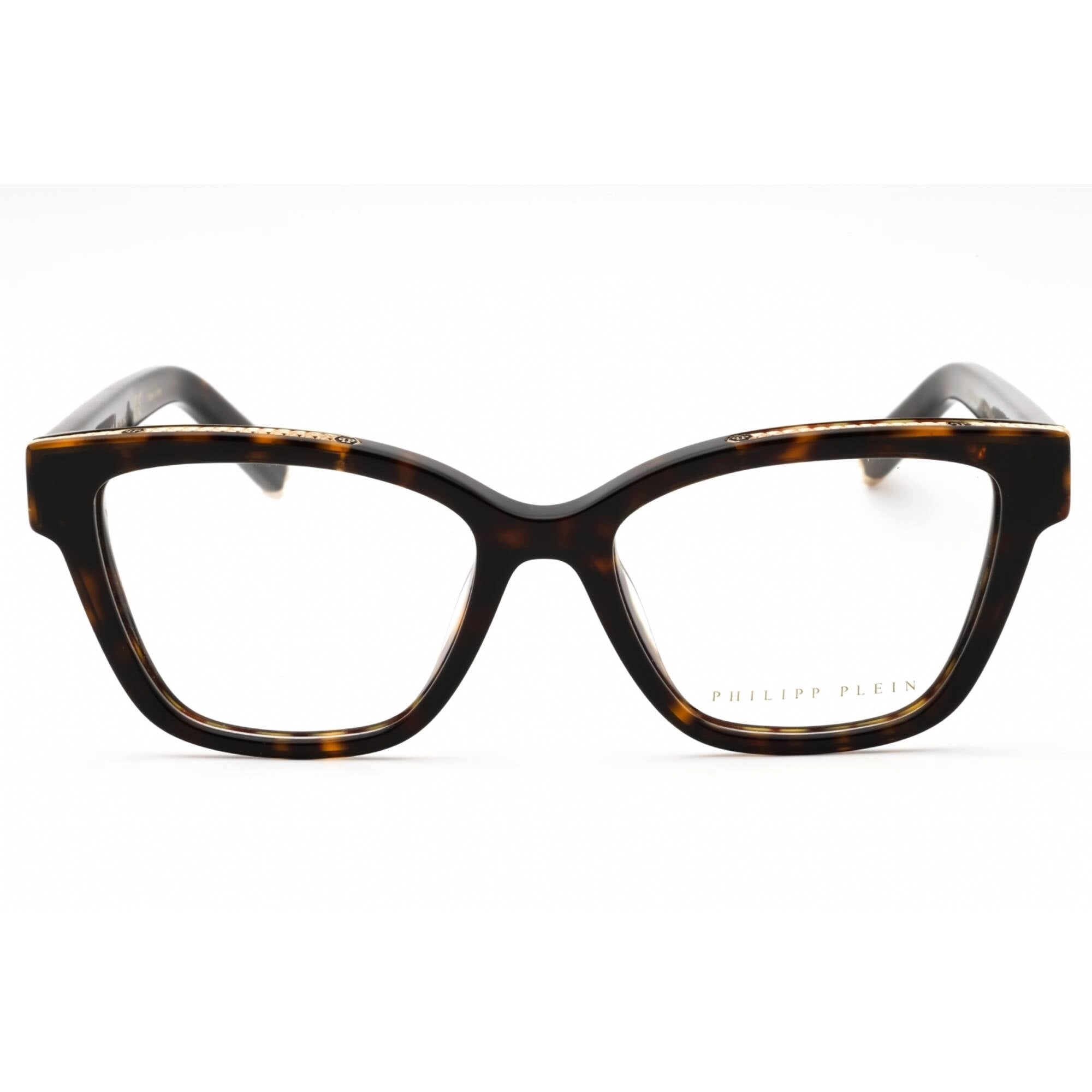 Philipp Plein Women's Eyeglasses - Dark Havana Acetate Cat Eye Frame | VPP034S 0722