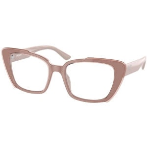 Prada Women's Eyeglasses - Full Rim Pink Alabaster Plastic Cat Eye | 0PR01YV 07V1O1
