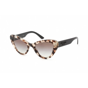 Prada Women's Sunglasses - Full Rim Havana Plastic Cat Eye Frame | 0PR 13YS UAO0A7