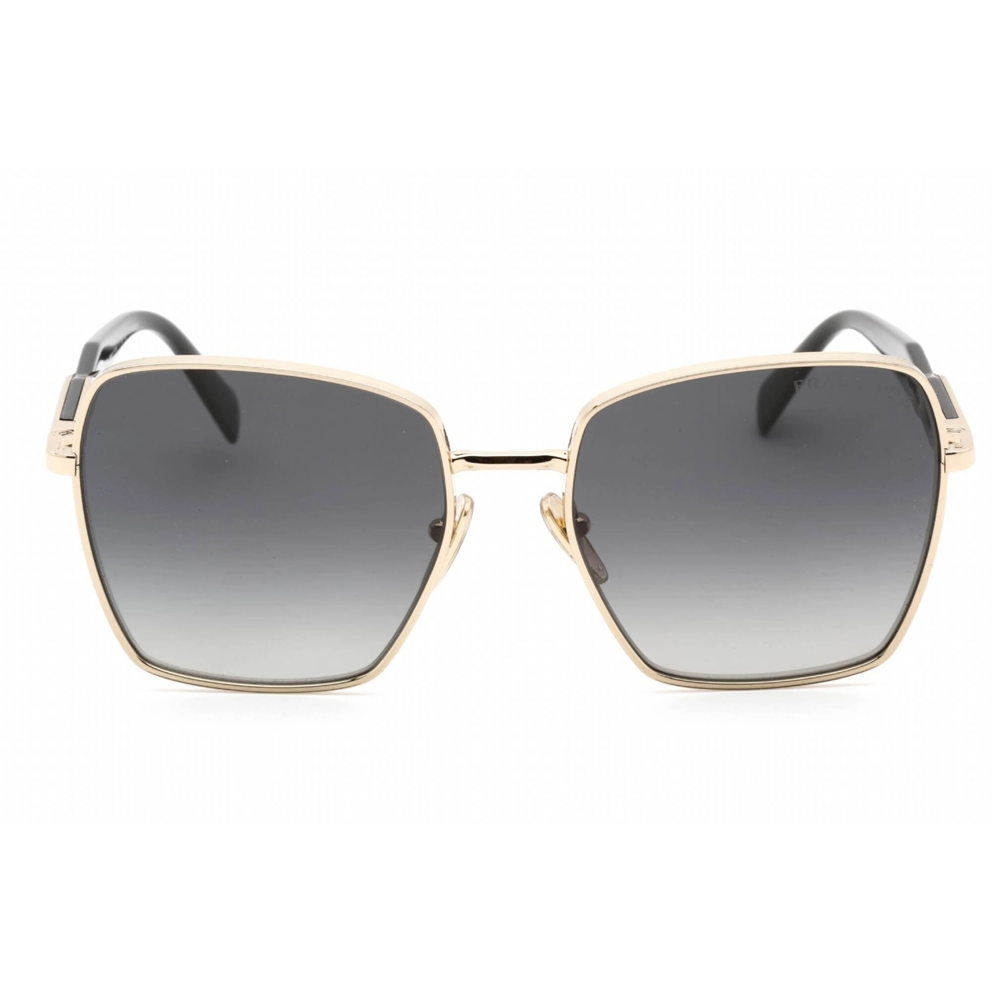 Prada Women's Sunglasses - Full Rim Pale Gold Metal Square Frame | 0PR 64ZS ZVN5W1