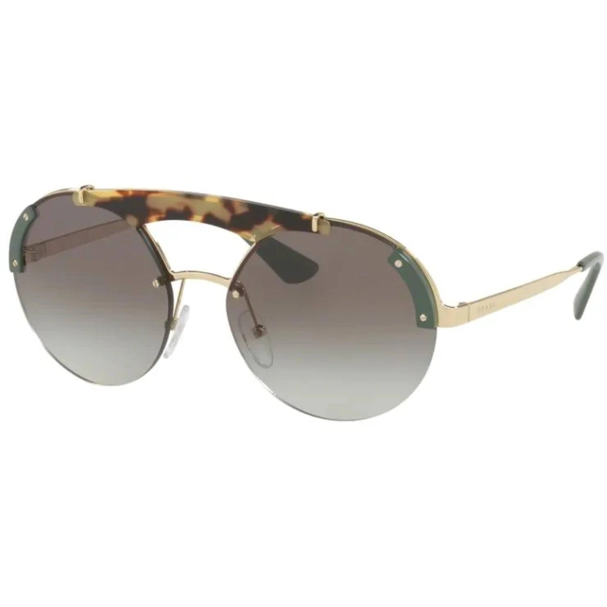 Prada Women's Sunglasses - Metal Round Frame Grey Grad Lens | PRADA 0PR 52US SZ60A737