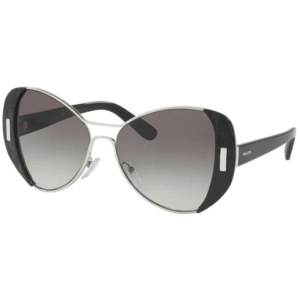 Prada Women's Sunglasses - Silver Black Butterfly Frame | PRADA 0PR 60SS 1AB0A755