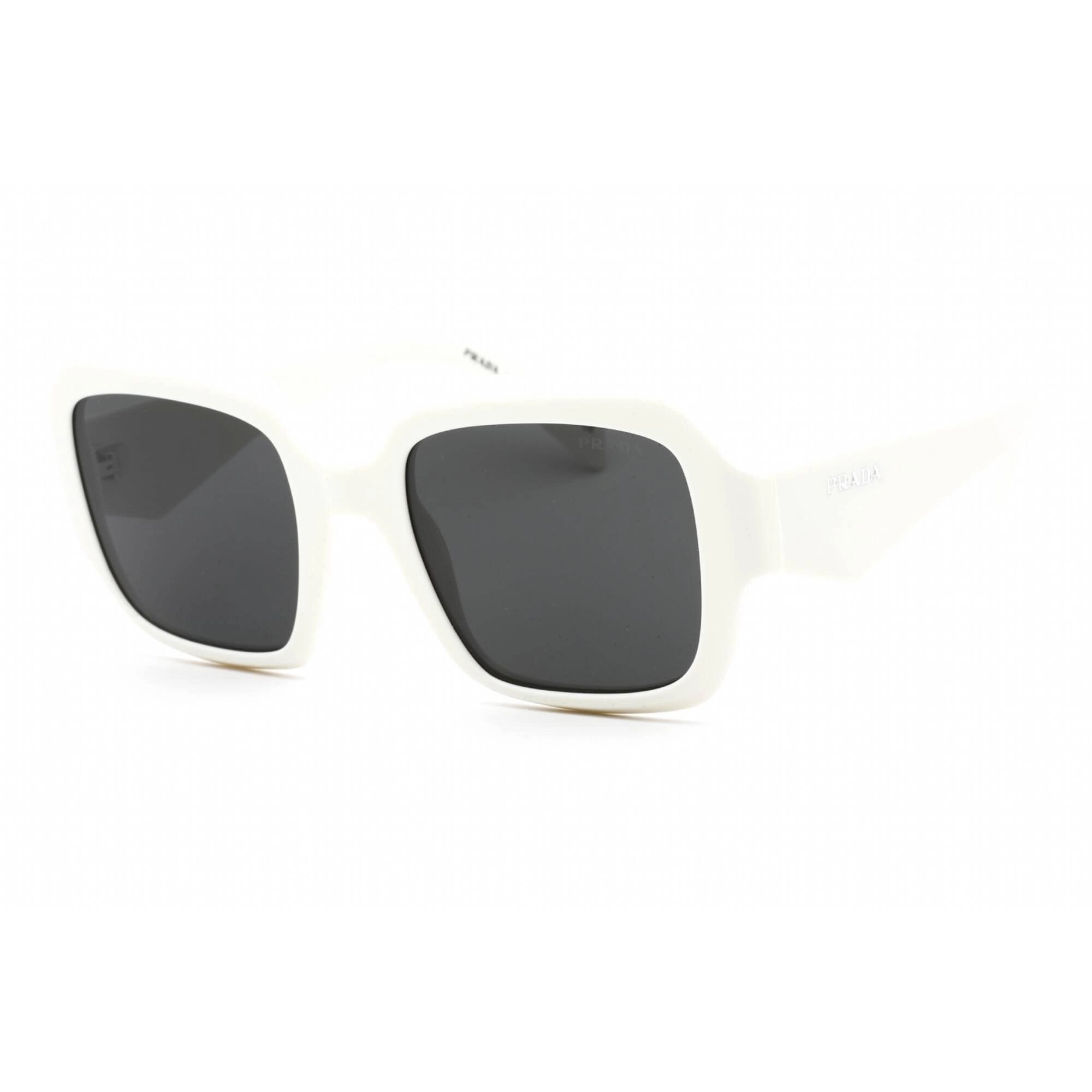 Prada Women's Sunglasses - Talc Rectangular Frame Dark Grey Lens | 0PR 28ZS 17K08Z