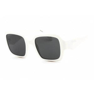 Prada Women's Sunglasses - Talc Rectangular Frame Dark Grey Lens | 0PR 28ZS 17K08Z