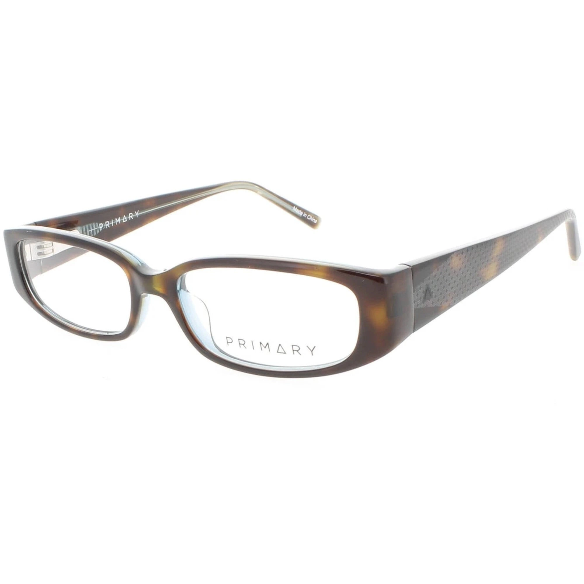 Primary Women's Eyeglasses - Demo Lens Plastic Rectangular Full Rim | 1066 TORTOISE