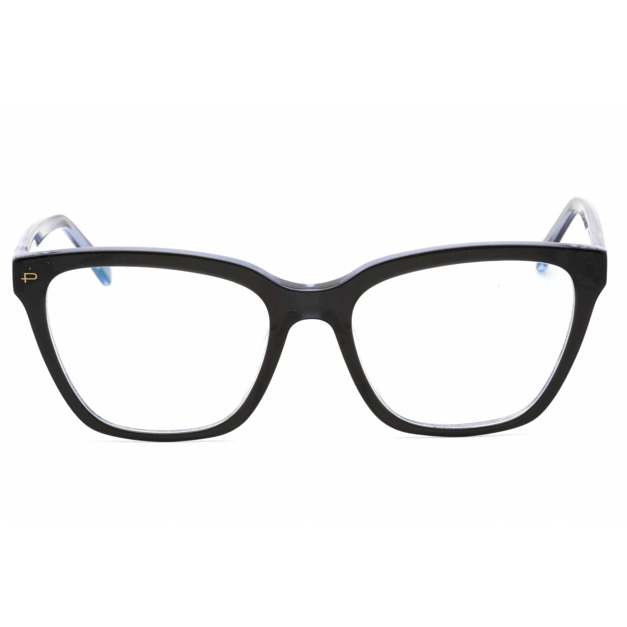 Prive Revaux Women's Eyeglasses - Plastic Cat Eye Frame | Holly Caviar Black/Sky Blue