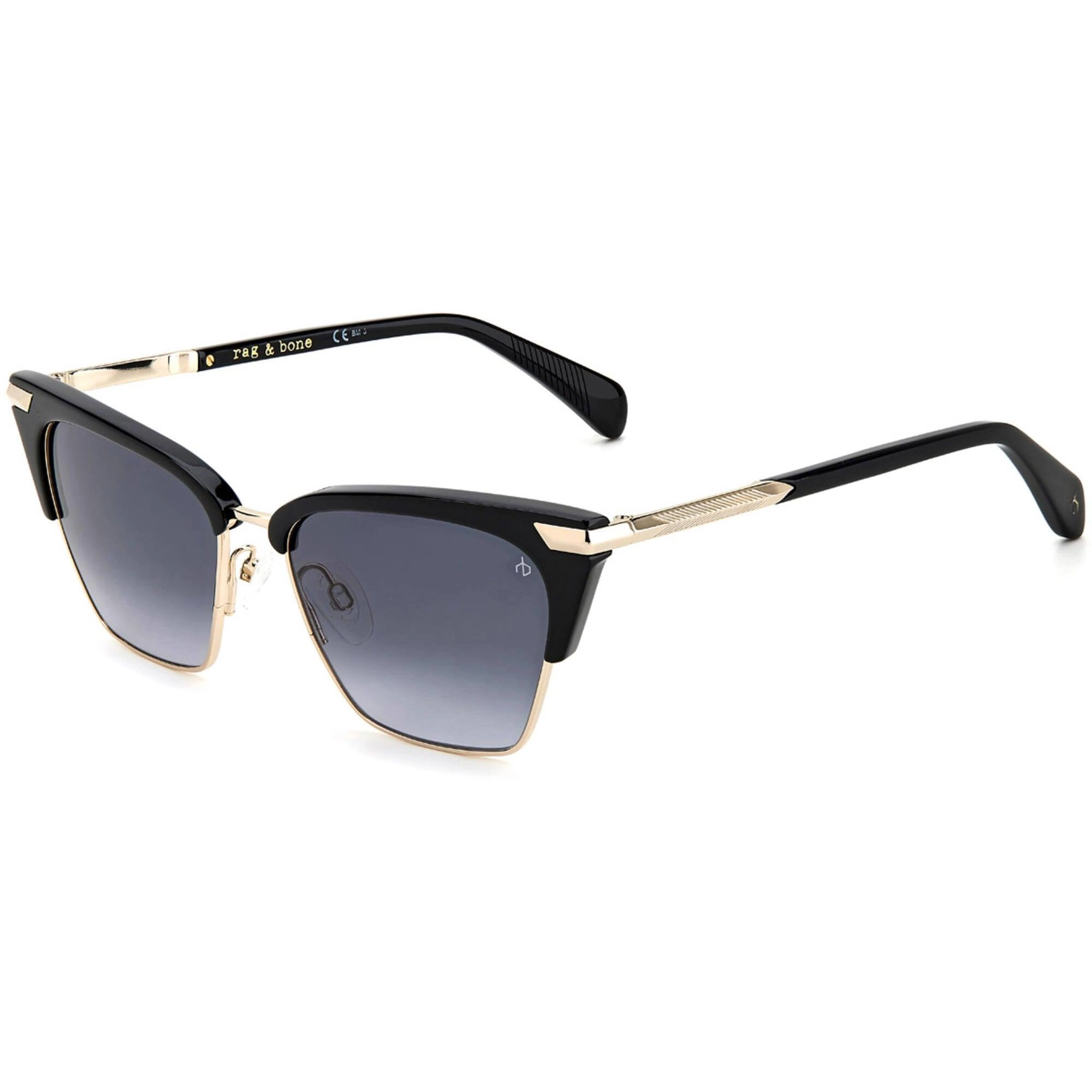 Rag and Bone Women's Sunglasses - Black Cat Eye Plastic/Metal Frame | RNB1053/S 0807