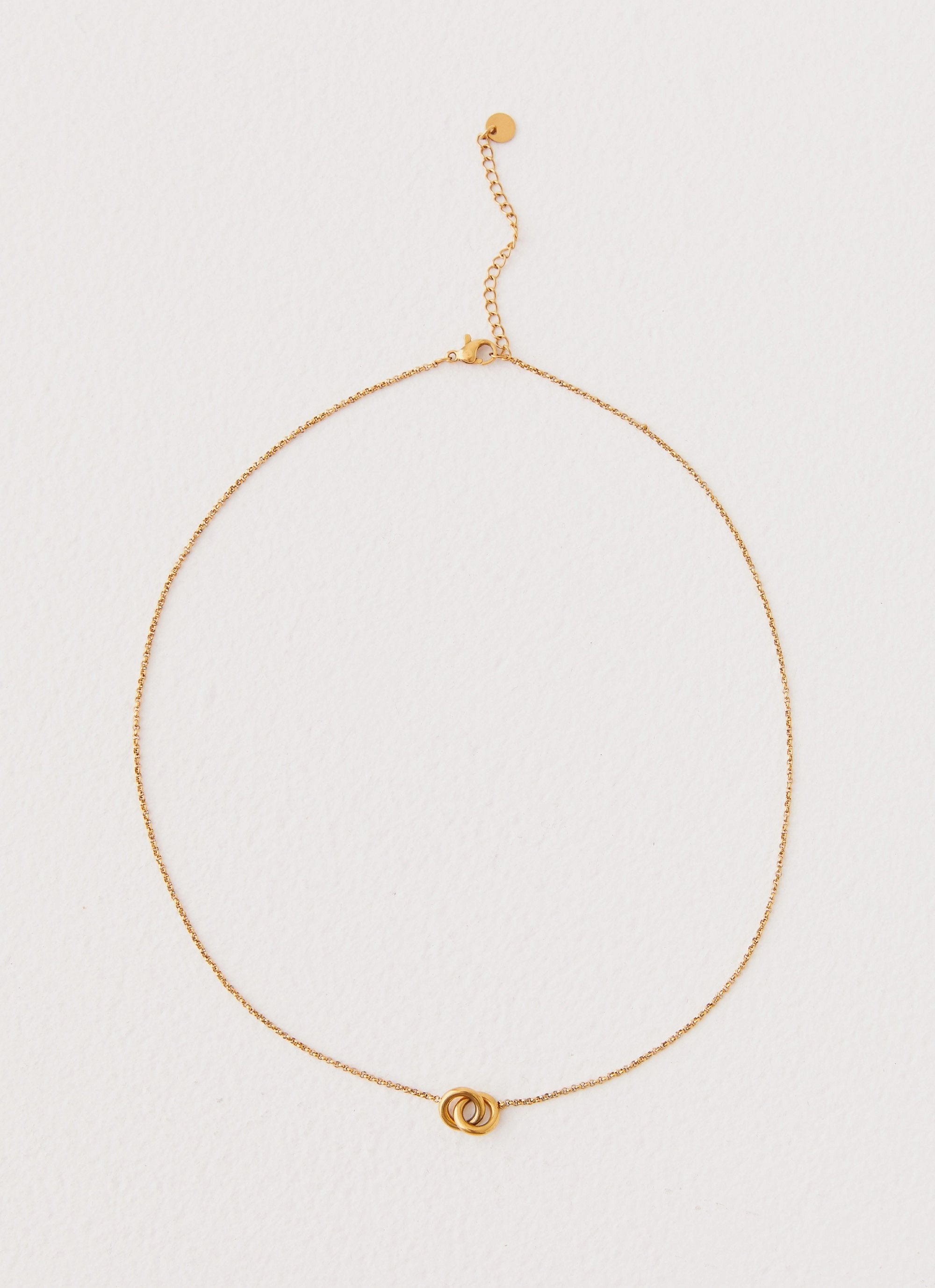 Ruby Interlocked Necklace - Gold