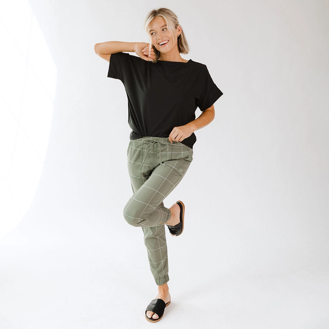 Sage Windowpane Jetsetters