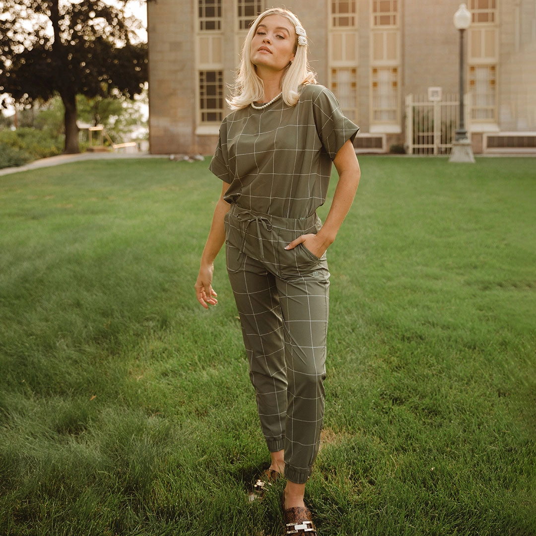 Sage Windowpane Jetsetters