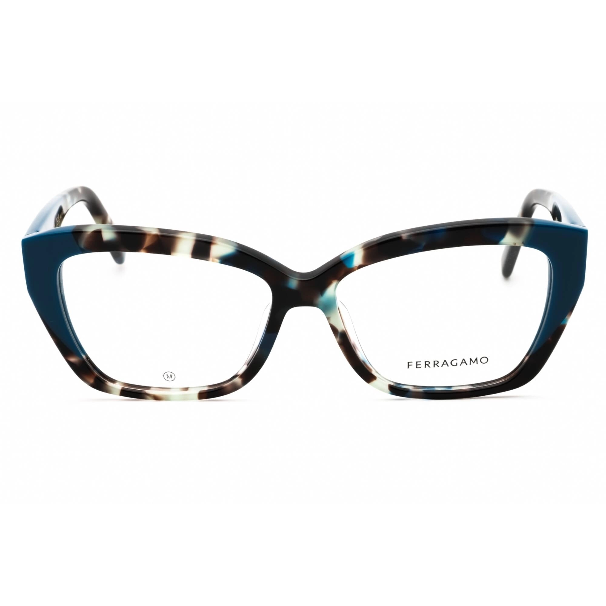Salvatore Ferragamo Women's Eyeglasses - Blue Tortoise Cat Eye Frame | SF2938N 414