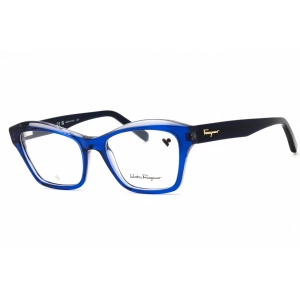 Salvatore Ferragamo Women's Eyeglasses - Blue/Grey Acetate Full Rim Frame | SF2951 435
