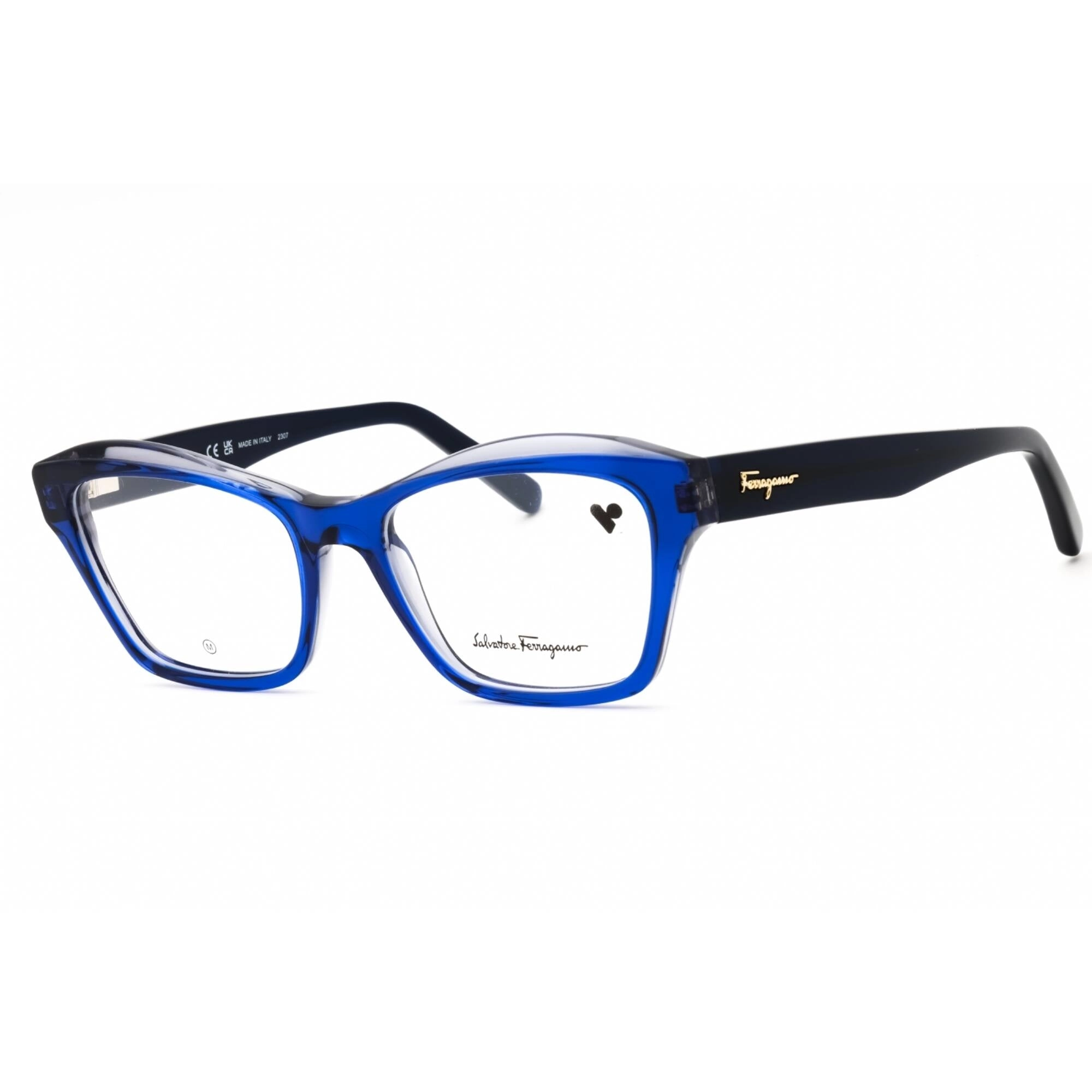 Salvatore Ferragamo Women's Eyeglasses - Blue/Grey Acetate Full Rim Frame | SF2951 435