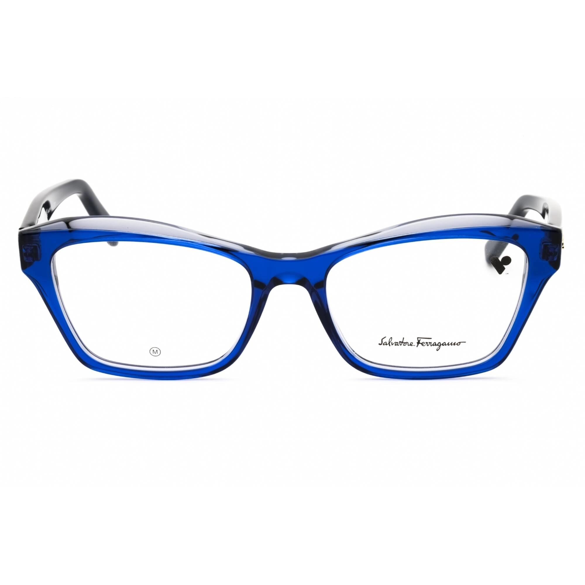 Salvatore Ferragamo Women's Eyeglasses - Blue/Grey Acetate Full Rim Frame | SF2951 435