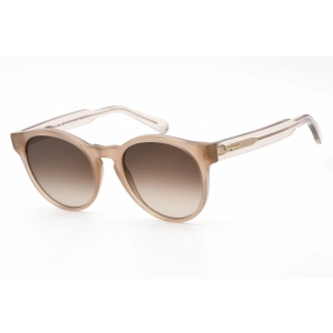 Salvatore Ferragamo Women's Sunglasses - Crystal Sand Plastic Round | SF1068S 278