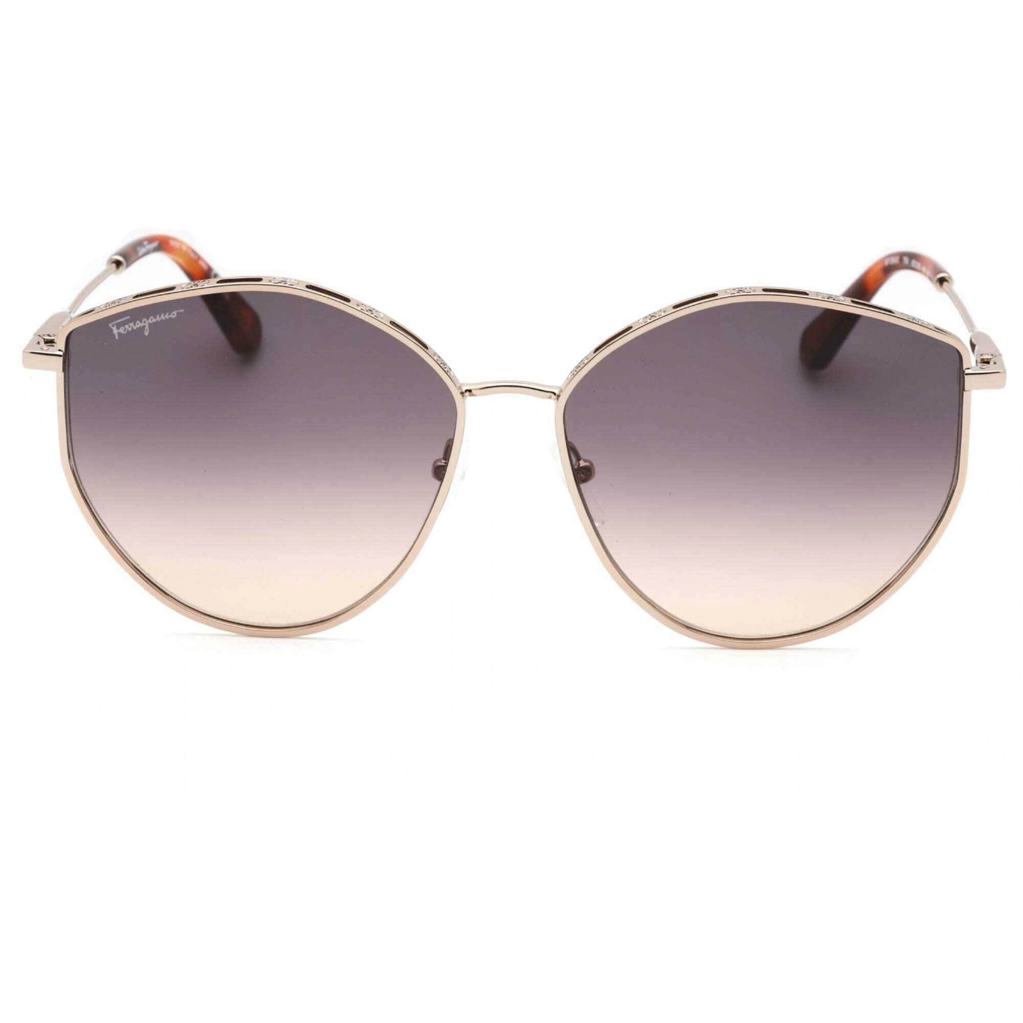 Salvatore Ferragamo Women's Sunglasses - Rose Gold/Peach Cat Eye Frame | SF264S 754