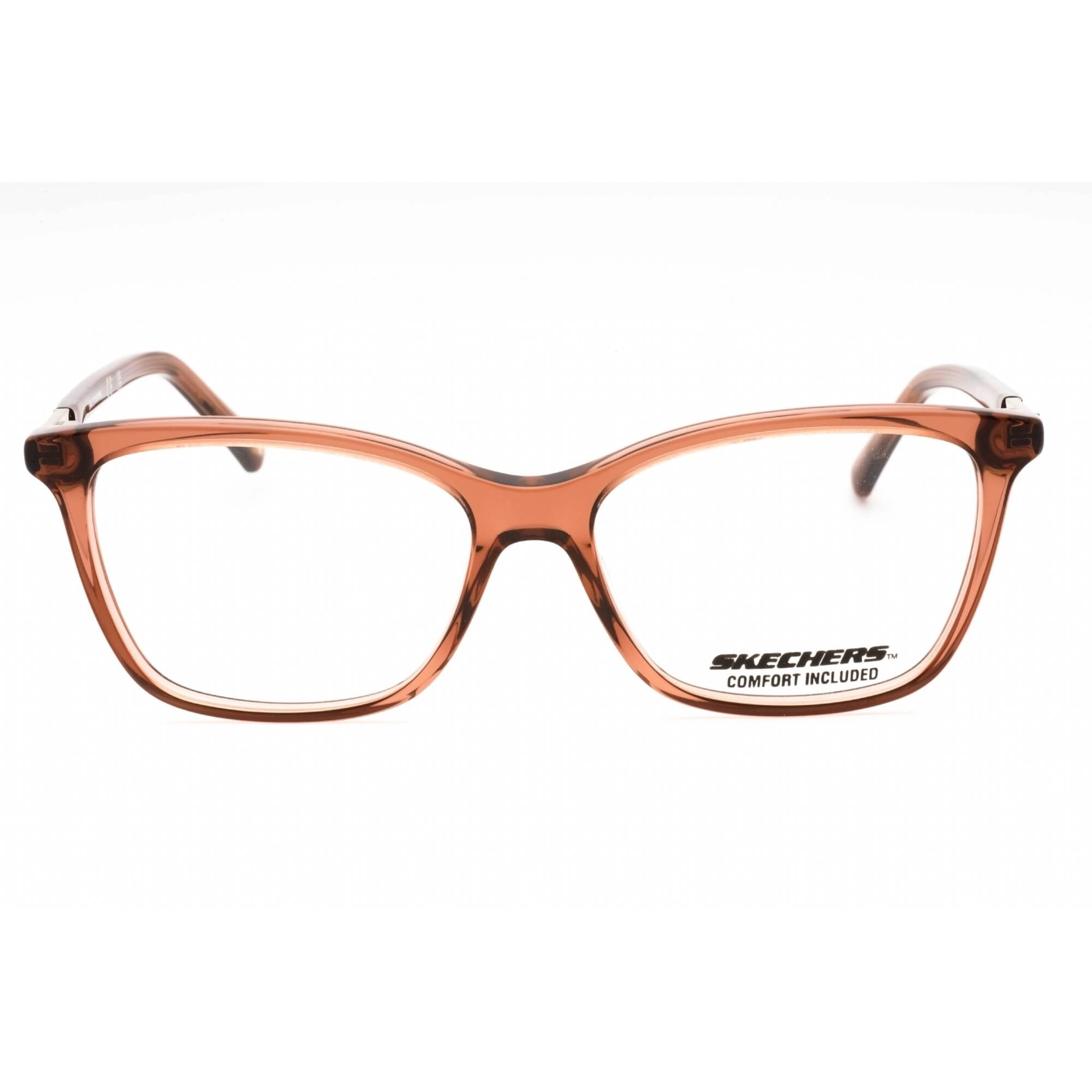 Skechers Women's Eyeglasses - Shiny Beige Acetate Cat Eye Full Rim Frame | SE2174 057