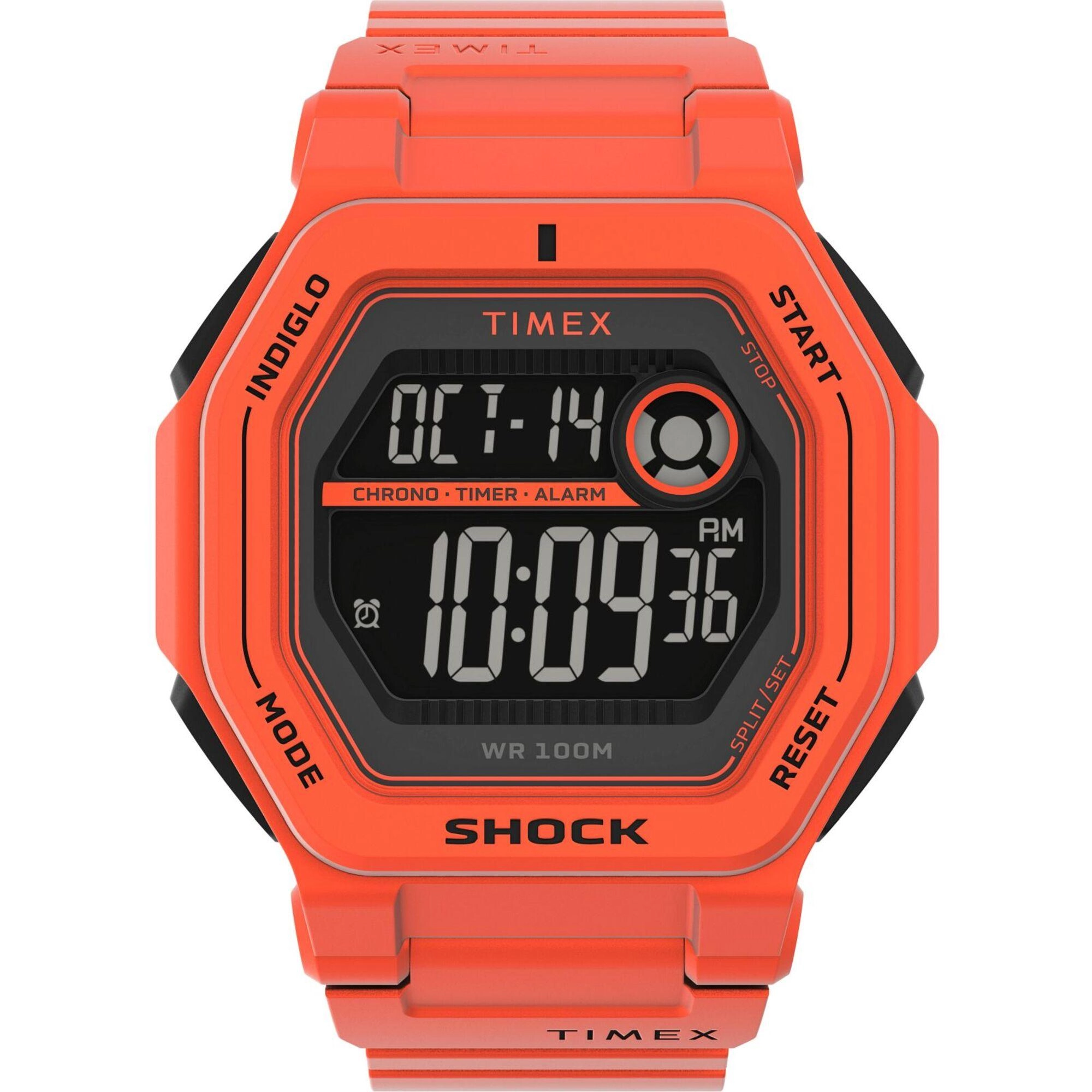 Timex Men's Watch - Command Encounter Chronograph Orange Rubber Strap | TW2V60000