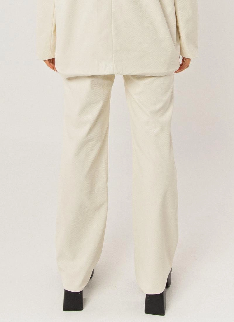 To The Beat Pants - Ivory Snakeskin