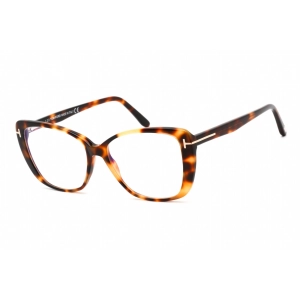 Tom Ford Women's Eyeglasses - Blonde Havana Acetate Butterfly Frame | FT5744-B 053