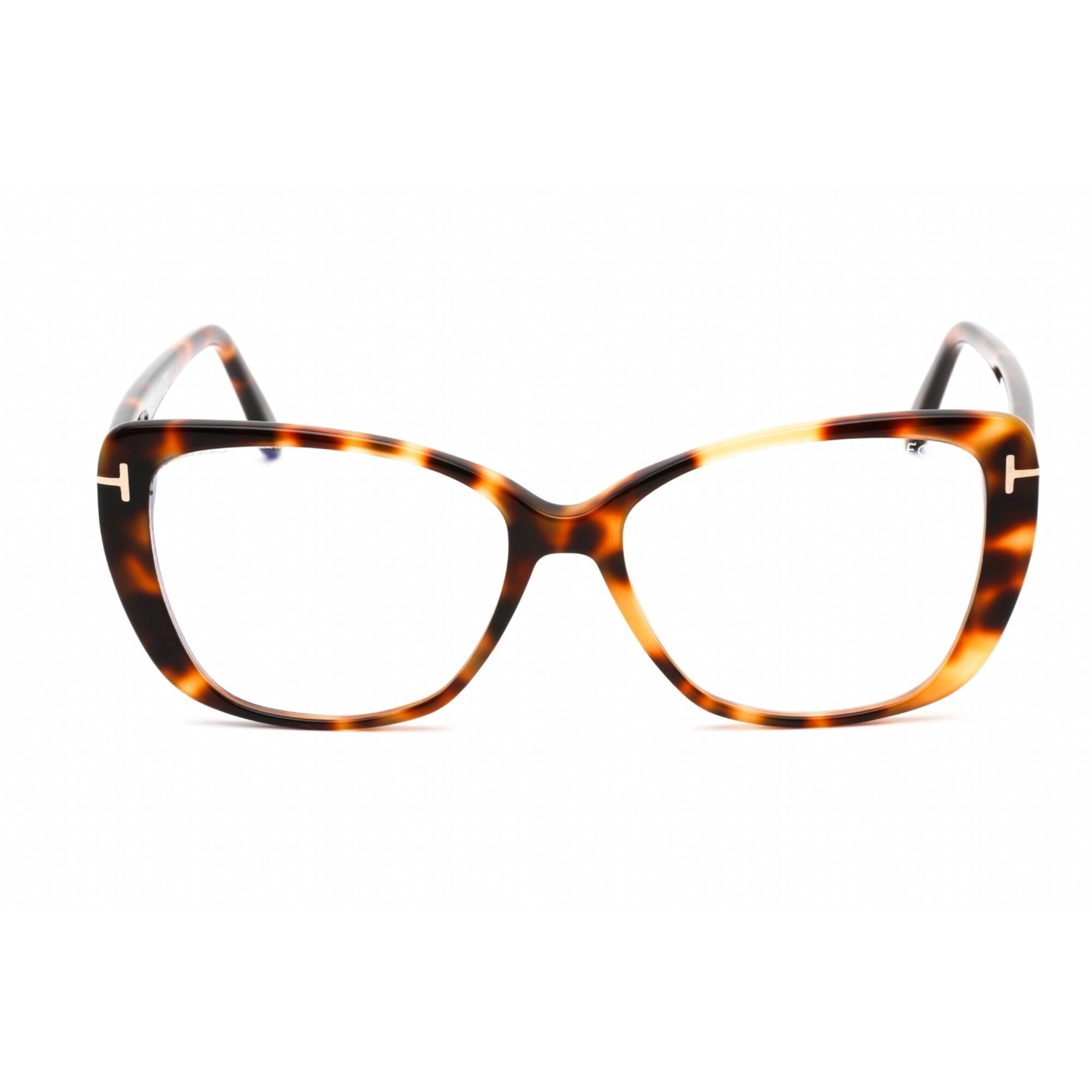 Tom Ford Women's Eyeglasses - Blonde Havana Acetate Butterfly Frame | FT5744-B 053