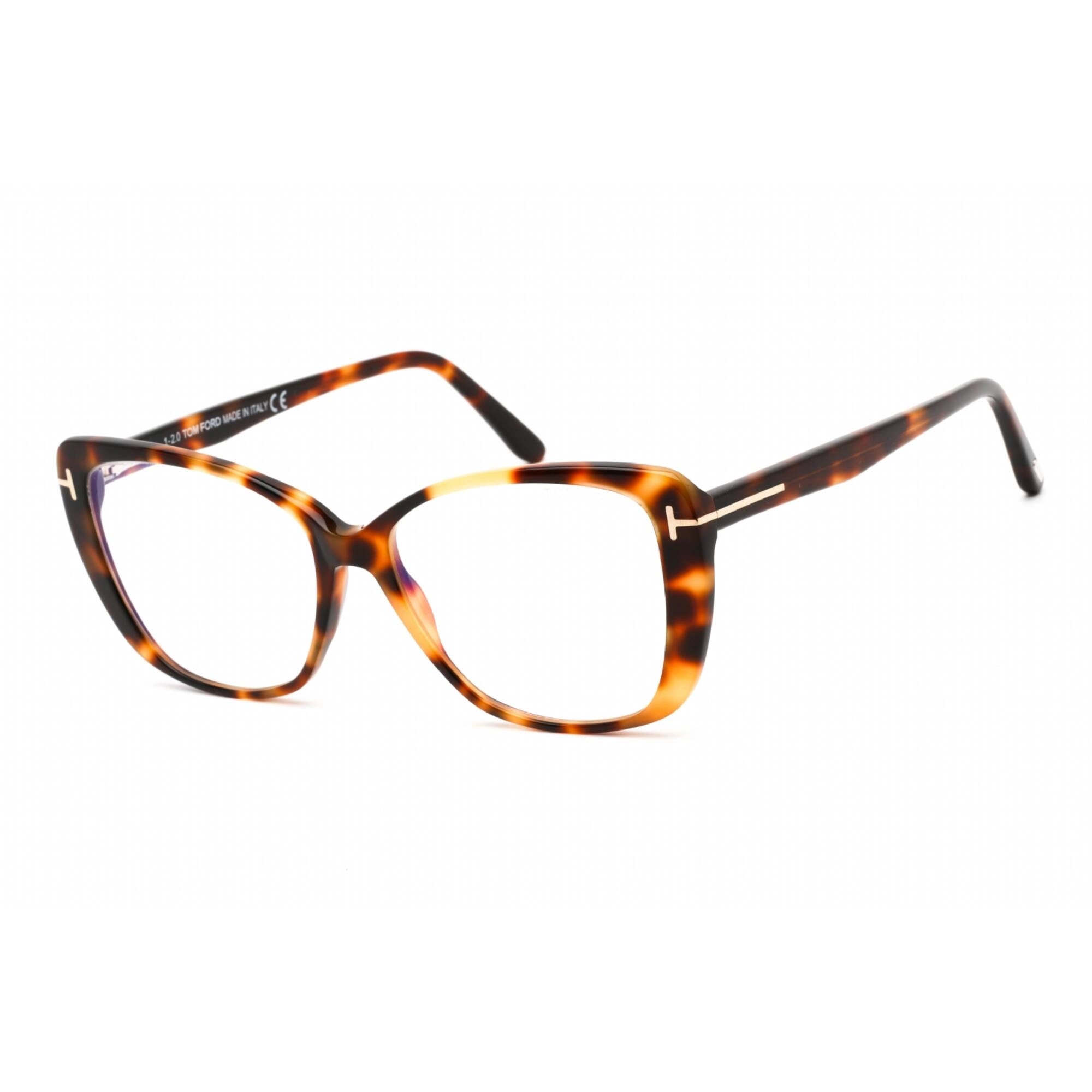 Tom Ford Women's Eyeglasses - Blonde Havana Acetate Butterfly Frame | FT5744-B 053